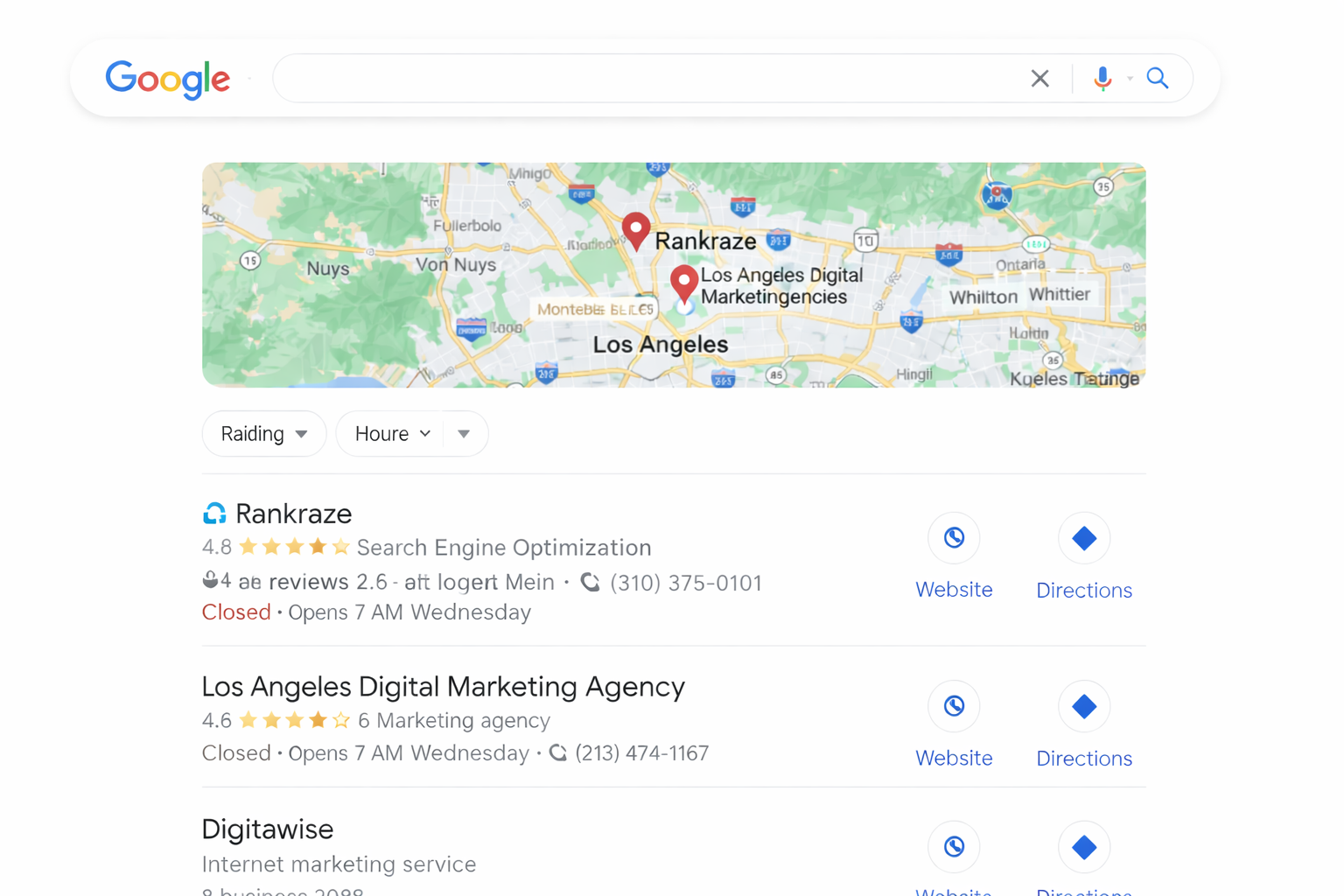 google local pack example local seo
