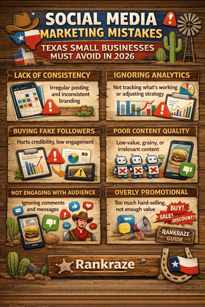 social media marketing mistakes small businesses Texas